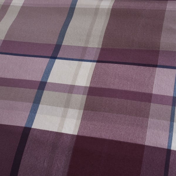 Fioletowa pościel jednoosobowa 135x200 cm Check – Catherine Lansfield-image-4