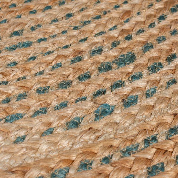 Niebieski/naturalny okrągły dywan z juty ø 133 cm Capri – Flair Rugs-image-4