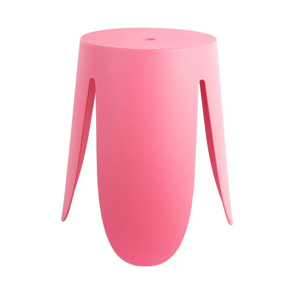Różowy plastikowy stołek Ravish – Leitmotiv