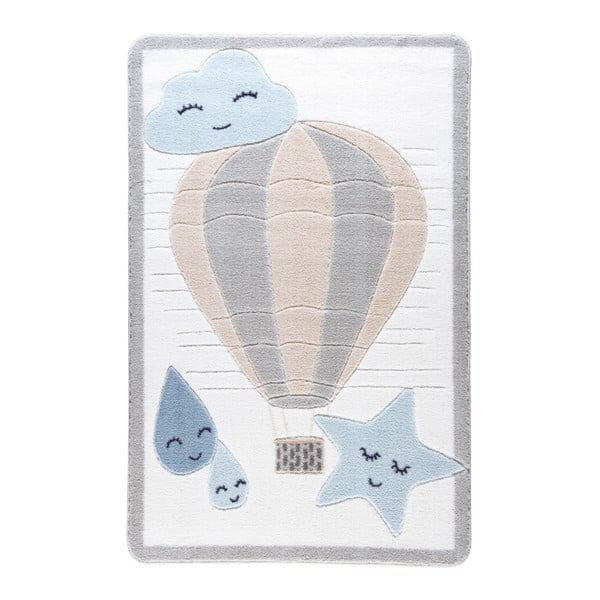 Jasnoniebieski dywan dziecięcy Confetti Cloudy, 133x190 cm