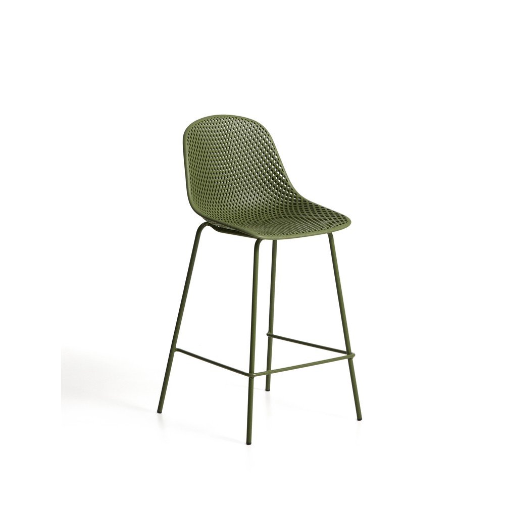 Zielony metalowy/plastikowy hoker ogrodowy Quinby – Kave Home