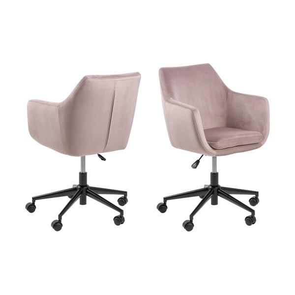 Różowy fotel biurowy Actona Nora-image-4