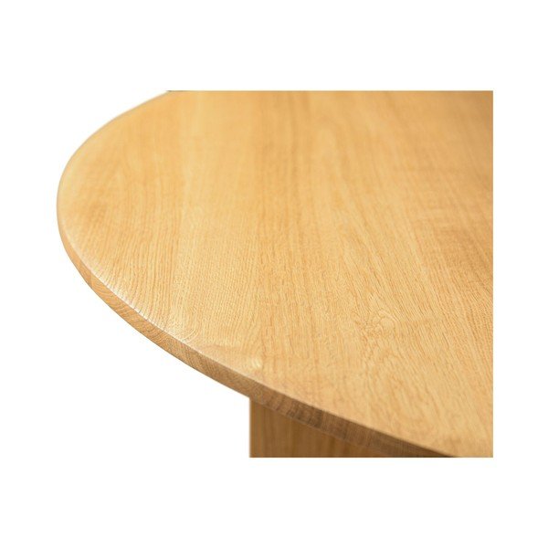 Okrągły stół z litego drewna dębowego ø 120 cm Charlotte – Micadoni -image-3