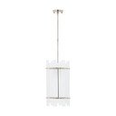 Metalowa lampa wisząca w kolorze srebra ze szklanym kloszem ø 27 cm Ritz – Premier Housewares