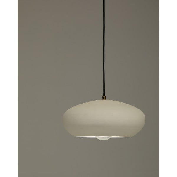 Biała lampa wisząca z metalowym kloszem ø 40 cm Inda – Kave Home-image-2