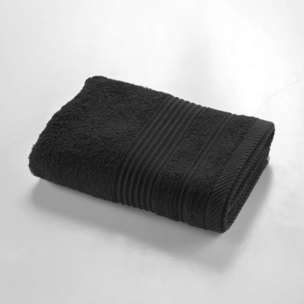 Czarny bawełniany ręcznik frotte 50x90 cm Tendresse – douceur d'intérieur