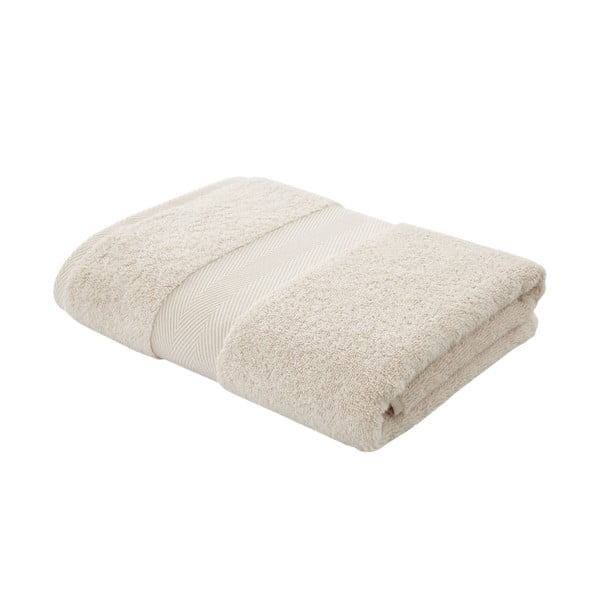 Kremowy ręcznik bawełniany z domieszką jedwabiu 70x127 cm – Bianca