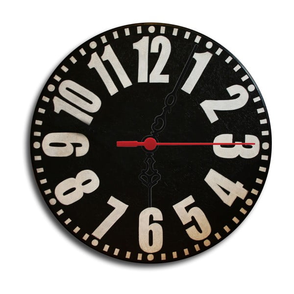 Zegar ścienny Back To Black, 30 cm
