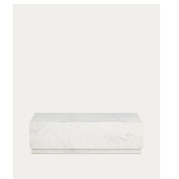 Biały marmurowy stolik 50x100 cm Sorein – Kave Home-image-2
