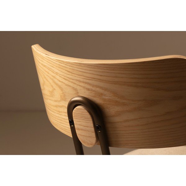 Beżowe/w naturalnym kolorze tapicerowane krzesło Olimpia – MOME-image-3