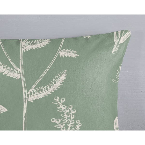 Zielona flanelowa pościel dwuosobowa 200x220 cm Herbs – Good Morning-image-2