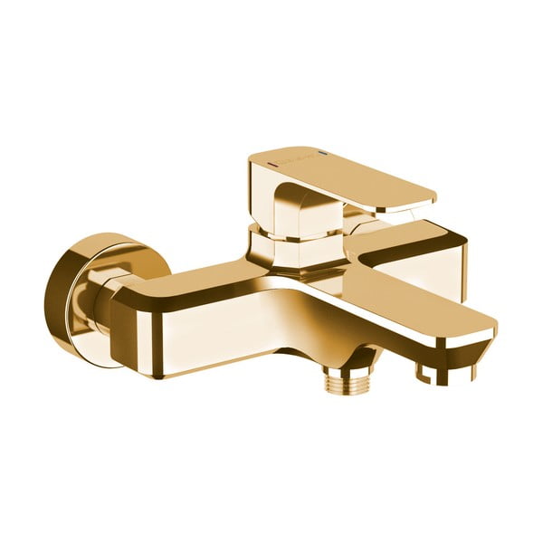 Bateria wannowa ścienna w kolorze złota (2 otwory) Spy – Sapho