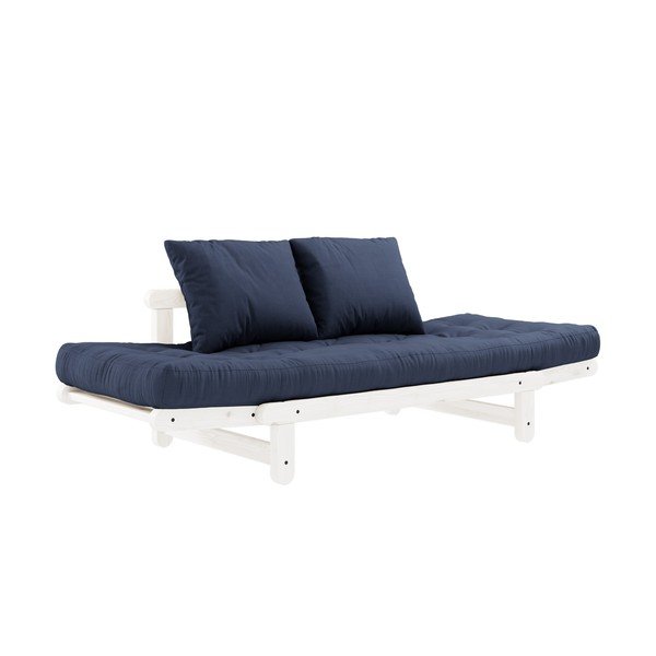 Sofa rozkładana z niebieskim pokryciem Karup Design Beat White/Navy-image-4