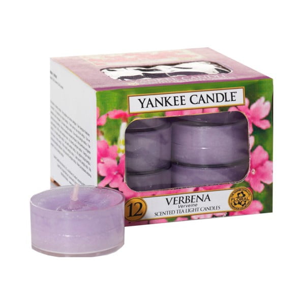 Zestaw 12 świeczek zapachowych Yankee Candle Verbena, 4 h
