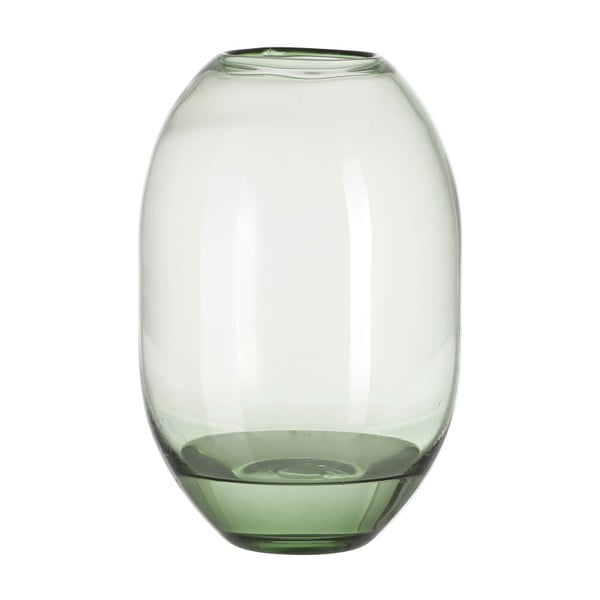 Zielony wazon szklany A Simple Mess Hedge, wysokość 29 cm