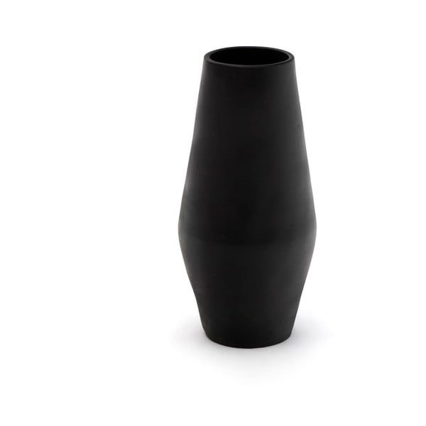 Wysoki ręcznie wykonany wazon z terakoty w kolorze matowej czerni (wysokość 61 cm) Posia – Kave Home