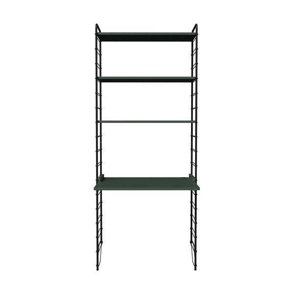 Ciemnozielono-czarny modułowy system półek 82x204 cm Dakota – Tenzo-image-1
