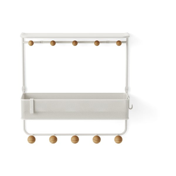 Biały metalowy wieszak ścienny z półką Estique – Umbra-image-4