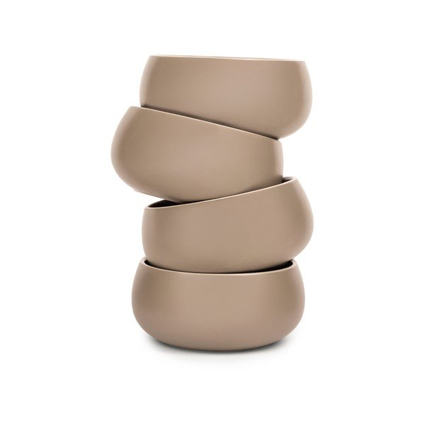 Beżowe kamionkowe miski zestaw 4 szt. 600 ml Terra Luma – Bonami Selection-image-2