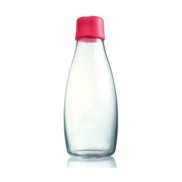 Malinowa butelka ze szkła ReTap, 500 ml