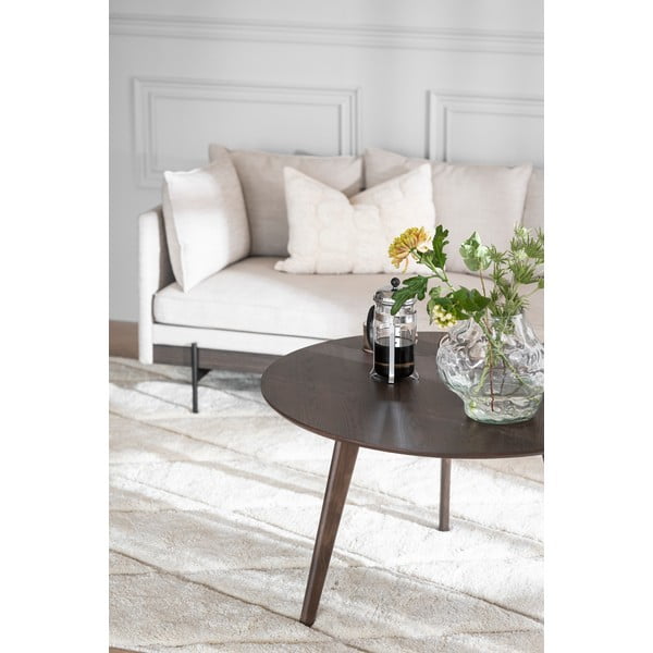 Ciemnobrązowy stolik w dekorze dębu ø 90 cm Yumi – Rowico-image-1