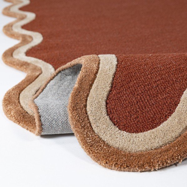 Dywan z mieszanki wełny tkany ręcznie w kolorze terakoty 160x230 cm Rivo Wool – Flair Rugs-image-2