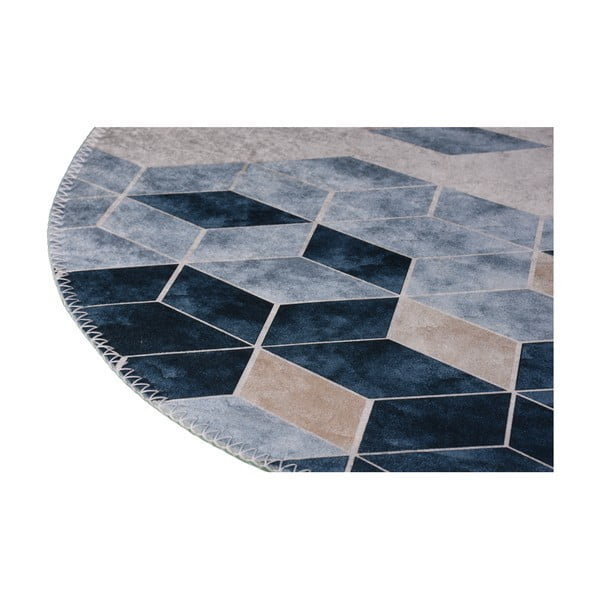 Biało-niebieski dywan odpowiedni do prania 60x100 cm – Vitaus-image-2