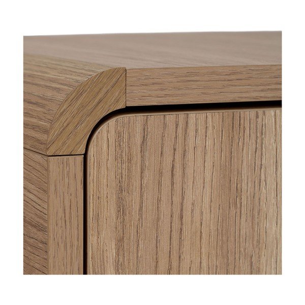Szafka pod TV w dekorze dębu w jasnym naturalnym kolorze 180x52x34 cm Mirel – Nordure-image-4