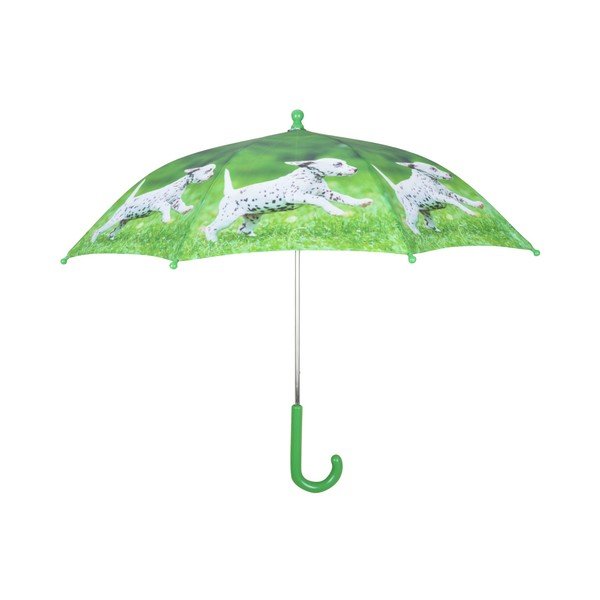 Zielona parasolka z nadrukiem szczeniaka Esschert Design Animals