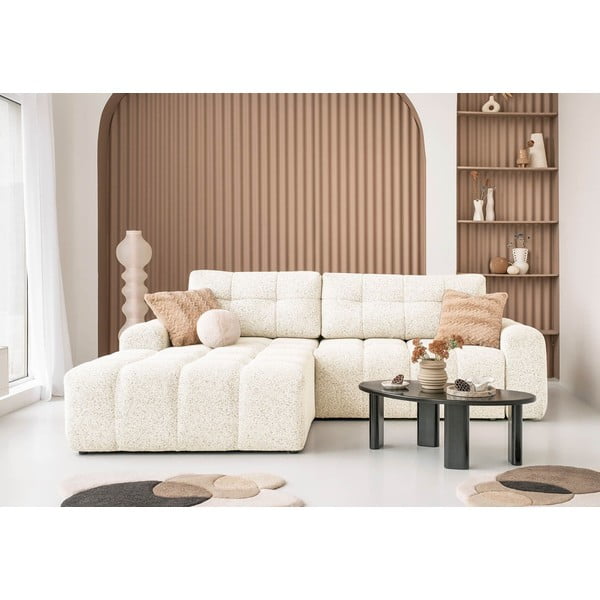 Kremowy rozkładany narożnik modułowy ze schowkiem (lewostronny) Lulu – Miuform-image-4