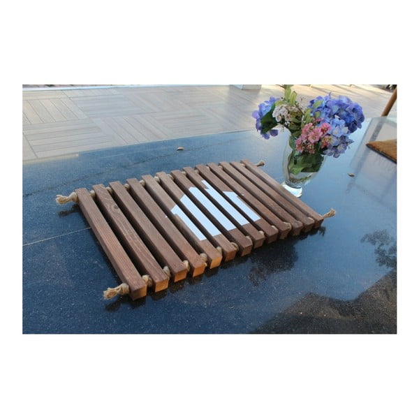 Wycieraczka drewniana Doormat Woodie, 64x40 cm-image-1