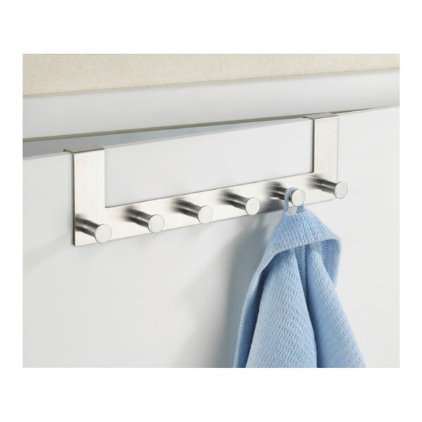 Metalowy wieszak na drzwi w kolorze srebra 39 cm Celano – Wenko-image-1