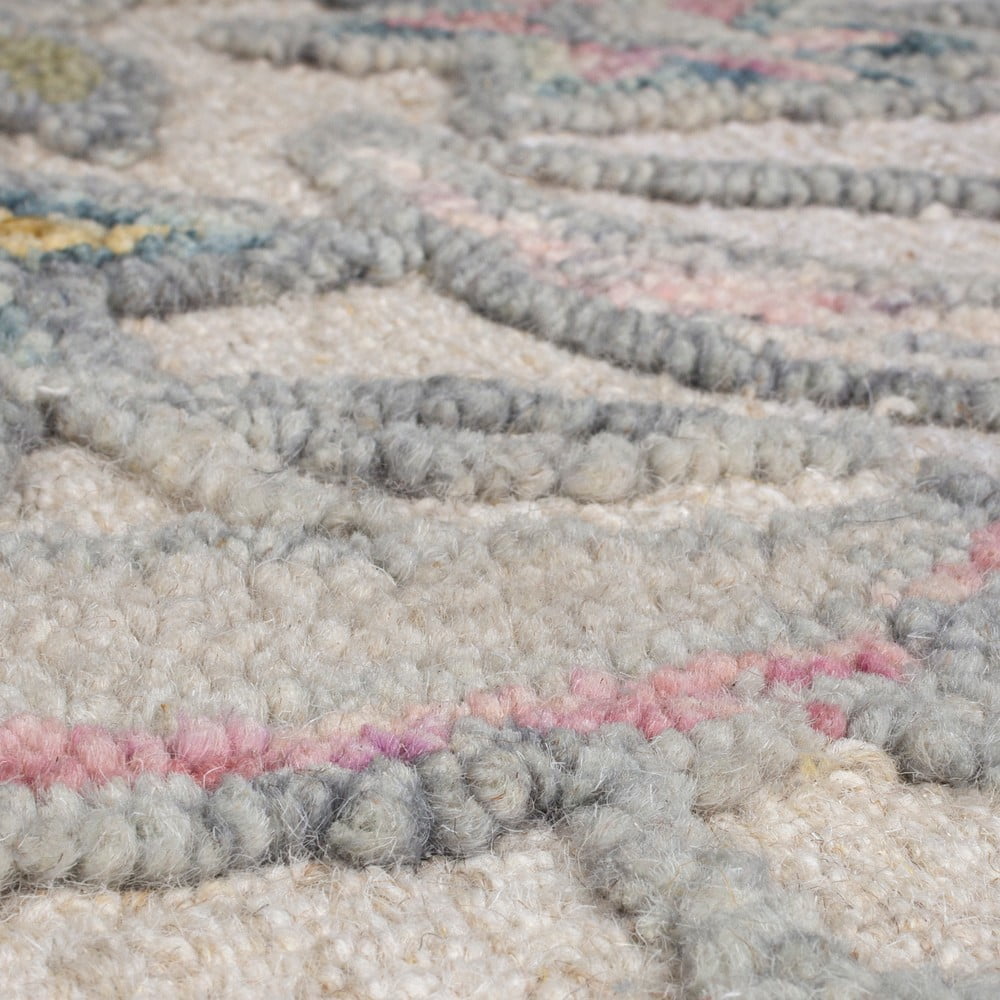 Kremowy wełniany dywan tkany ręcznie 120x170 cm Tania Floral – Flair Rugs (zdjęcie 3)