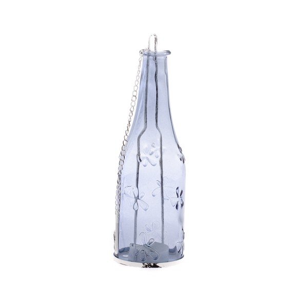 Niebieski szklany świecznik wiszący Dakls Romance