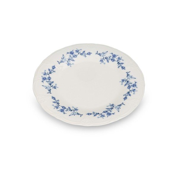 Biały/niebieski porcelanowy talerz ø 27,5 cm Retro – BonBistro-image-3