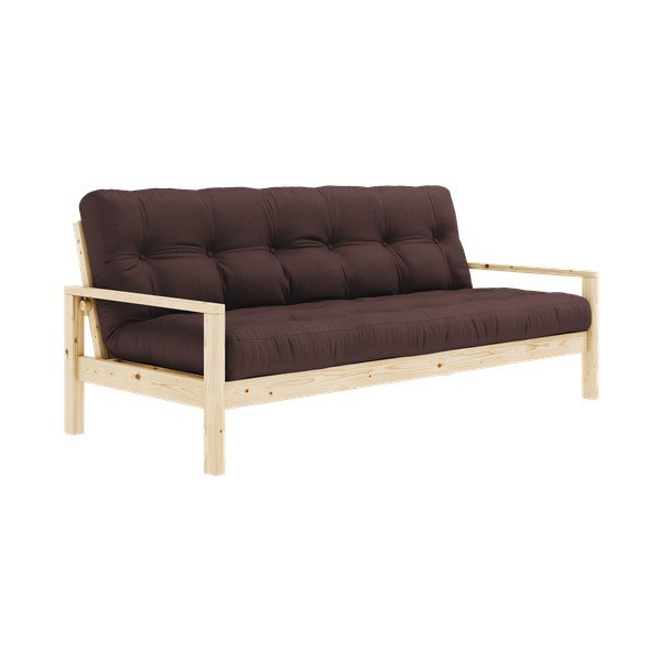 Ciemnobrązowa rozkładana sofa 205 cm Knob – Karup Design-image-3
