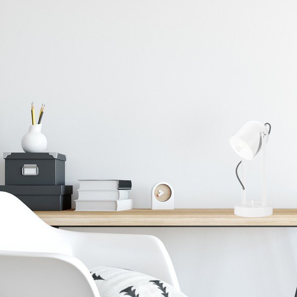 Biała lampa stołowa − LAMKUR-image-1