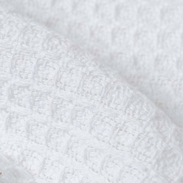 Biała narzuta z bawełny z recyklingu 260x280 cm Honeycomb – Ixia-image-3