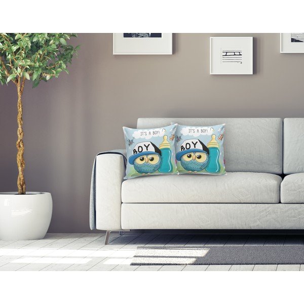 Dziecięca poszewka na poduszkę 43x43 cm Boy Owl – Mila Home-image-1
