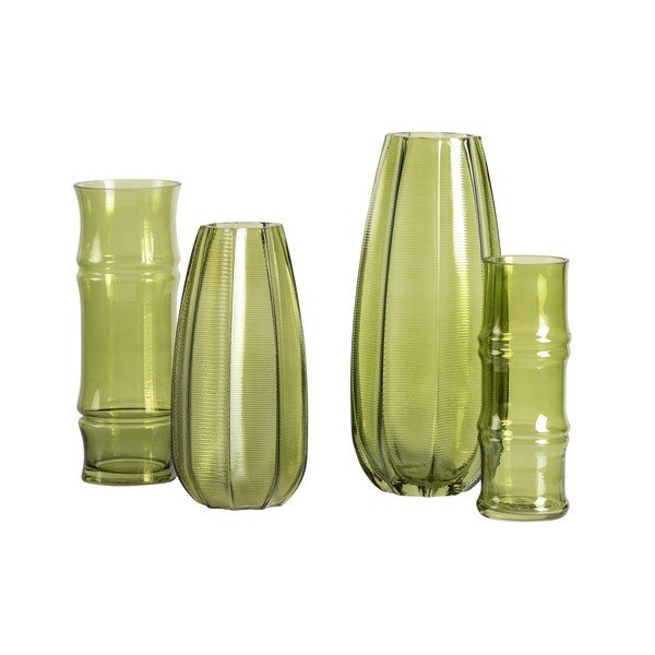 Zielony szklany wazon WOOOD Kali, wys. 28 cm-image-2