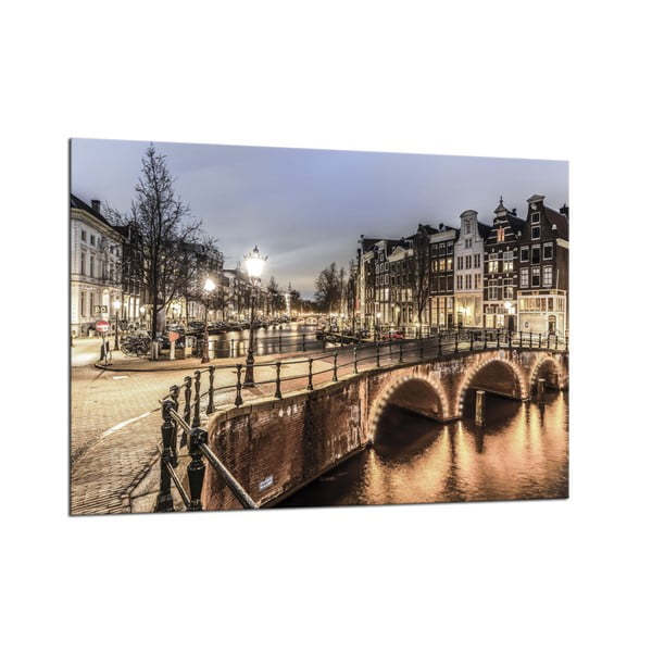 Obraz Styler Glasspik Amsterdam City, 70x100 cm