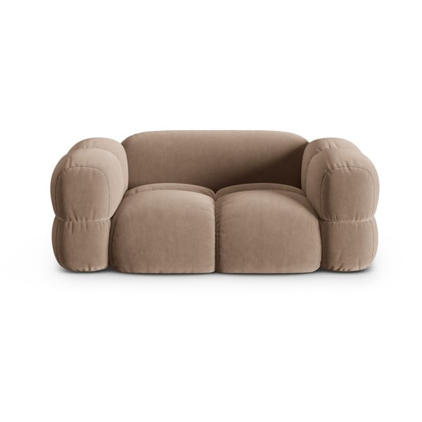 Brązowa aksamitna sofa 180 cm Loretto – Cosmopolitan Design