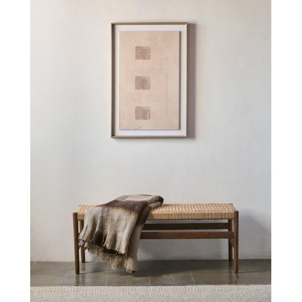 Brązowo-naturalna ławka Zaide – Kave Home-image-1