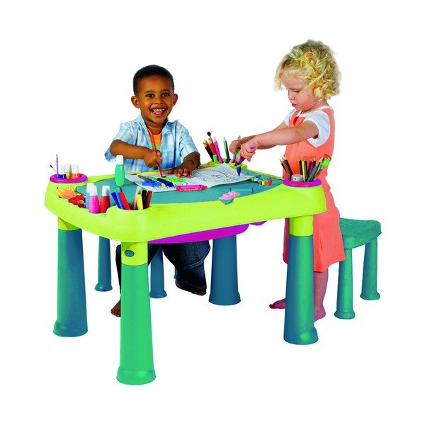 Zestaw stołu do zabawy i 2 krzesełek dla dzieci Curver Creatice-image-2