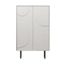 Jasnoszara szafka z litego drewna sosnowego 85x135 cm Cadiz – WOOOD