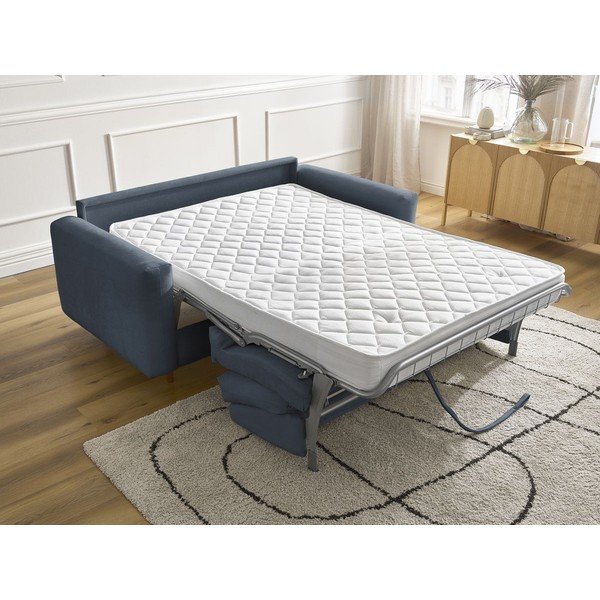 Ciemnoniebieska rozkładana sofa do spania 200 cm Cocoone – Bobochic Paris-image-1