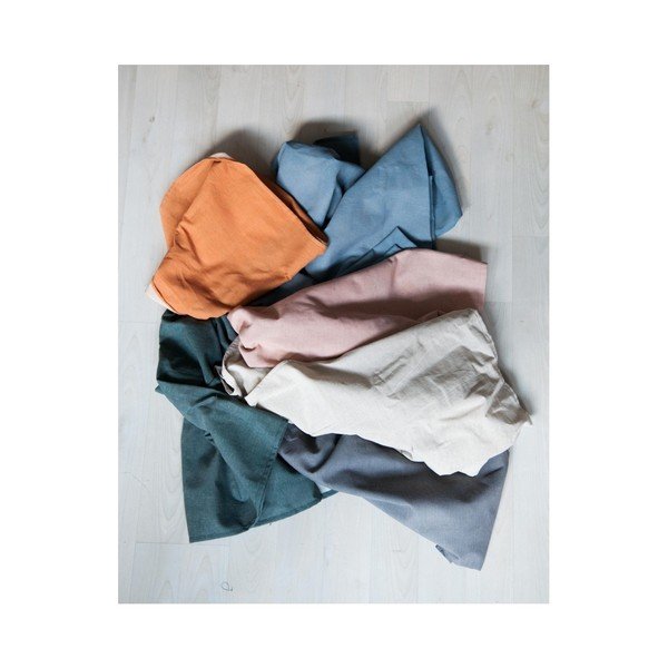 Niebieska poduszka z domieszką lnu Surdic Square, 37x37 cm-image-2