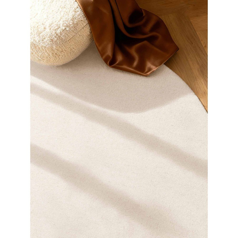 Kremowy wełniany okrągły dywan tkany ręcznie ø 160 cm Puristic Knots – Elle Decoration (zdjęcie 6)