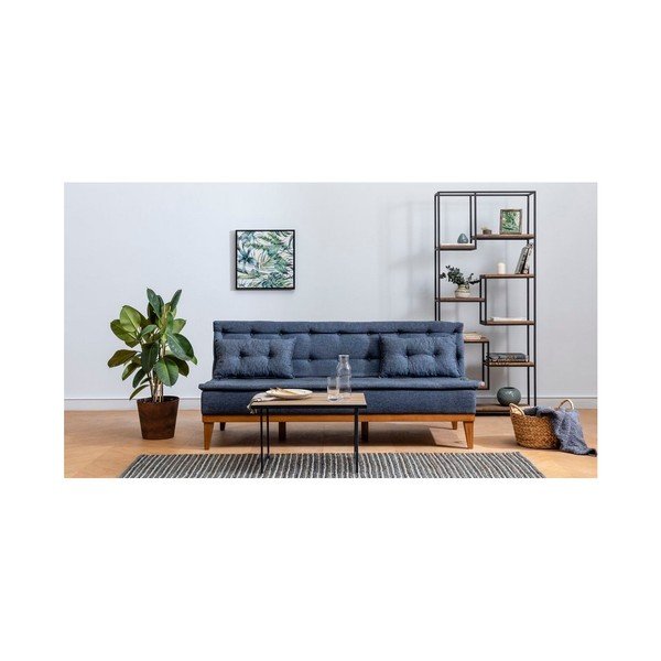 Ciemnoniebieska sofa rozkładana Aristea-image-1
