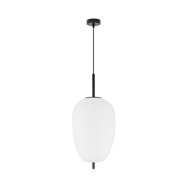 Biała/czarna szklana lampa wisząca ø 27 cm Lato – Nova Luce